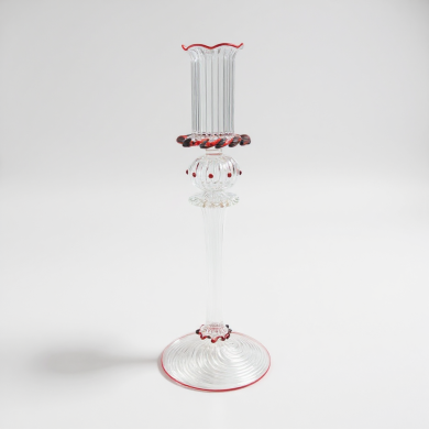SYLIA, classic blown glass candle holder | Murano Store