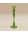 ROSALIA, grand bougeoir en verre soufflé vert | Murano Store
