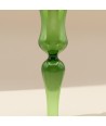 ROSALIA, green blown glass tall candle holder | Murano Store