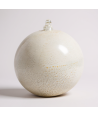 SILENA, boule de Noël artisanale blanc laiteux et or | Murano Store