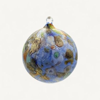 GALENA, bola de Navidad de cristal de Murano azul | Murano Store
