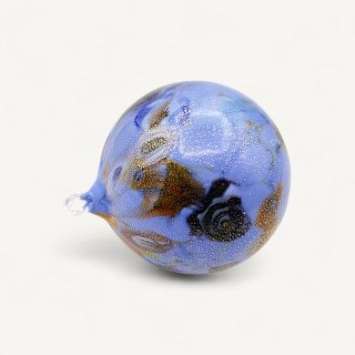 GALENA, blue Murano glass Christmas ball | Murano Store