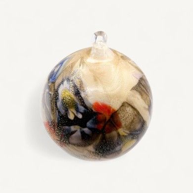 GALENA, pallina di Natale avorio in vetro soffiato | Murano Store