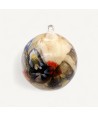 GALENA, boule de Noël en verre soufflé ivoire | Murano Store