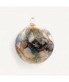 GALENA, boule de Noël en verre soufflé ivoire | Murano Store