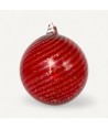 CALYSSA, boule de Noël en verre soufflé rouge | Murano Store