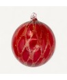 CALYSSA, boule de Noël en verre soufflé rouge | Murano Store