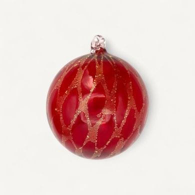 CALYSSA, rote mundgeblasene Glaskugel | Murano Store