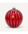 CALYSSA, boule de Noël en verre soufflé rouge | Murano Store