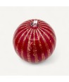 CALYSSA, boule de Noël en verre soufflé rouge | Murano Store
