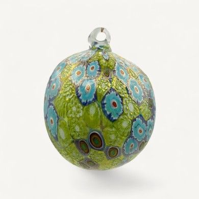 LUCEA, boule de Noël en verre de Murano avec feuille d'or et Murrine