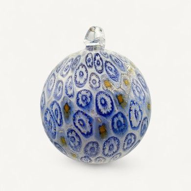 ESSENCE, Murano glass Christmas ball with gold leaf and Murrine