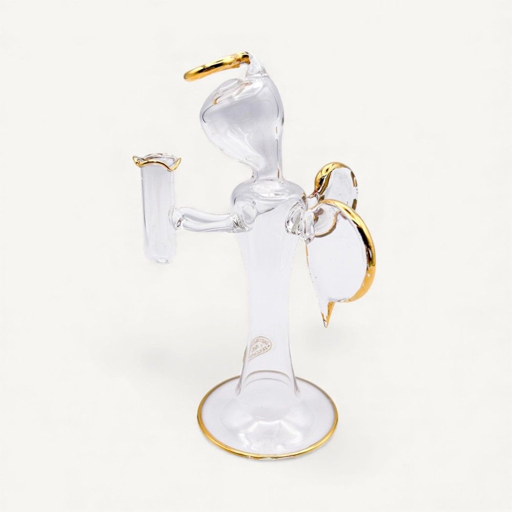 GABRI, blown glass angel with 18K gold | Murano Store