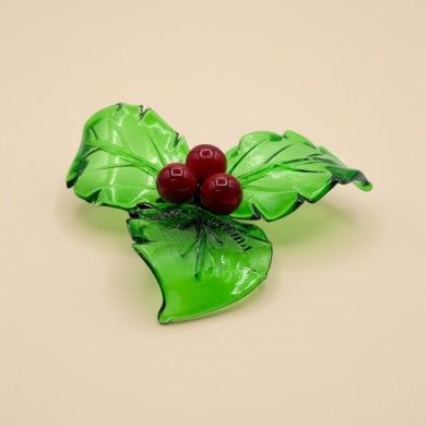 JULLY, houx de Noël avec baies rouges | Murano-Store