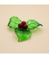 JULLY, agrifoglio natalizio con bacche rosse | Murano-Store
