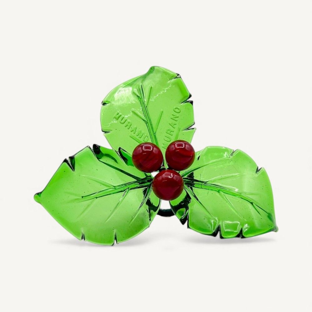 JULLY, azevinho de Natal com bagas vermelhas | Murano-Store