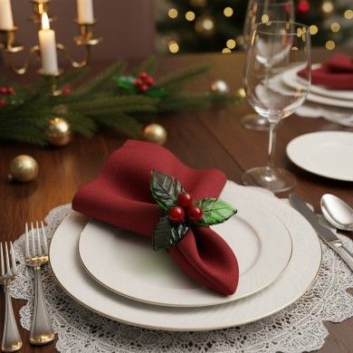 JULLY, Weihnachtsstechpalme mit roten Beeren | Murano-Store