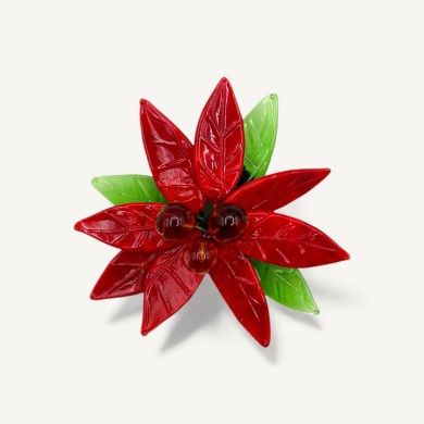 ENEA, marcador de lugar edelweiss em vidro de Murano | Murano-Store