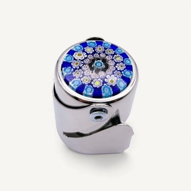 BURANO | Tapón de botella de metal con Murrina| Tienda de Murano