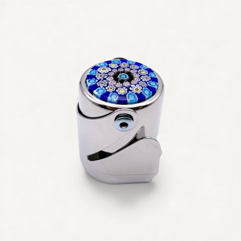 BURANO | Tapón de botella de metal con Murrina| Tienda de Murano