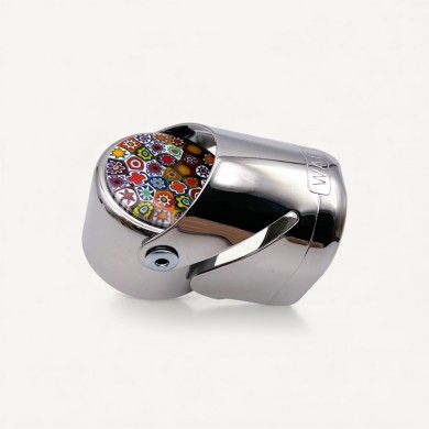 BURANO | Rolha de metal para garrafas com Murrina| Murano-Store