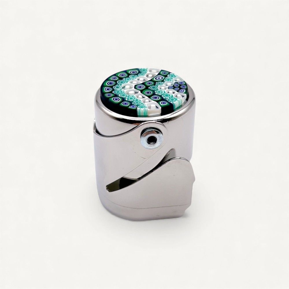 BURANO | Tapón de botella de metal con Murrina | Murano-Store