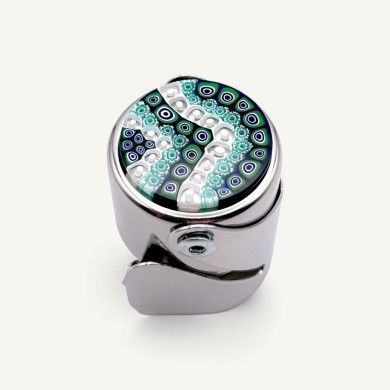 BURANO | Tappo bottiglia in metallo con Murrina | Murano-Store