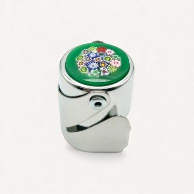 BURANO | Tapón de botella de metal con Murrina | Tienda de Murano