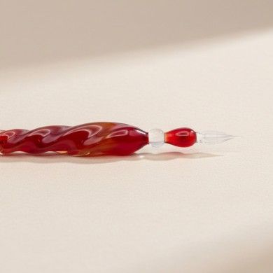 DANTE | Penna decorativa in vetro rosso | Murano Store