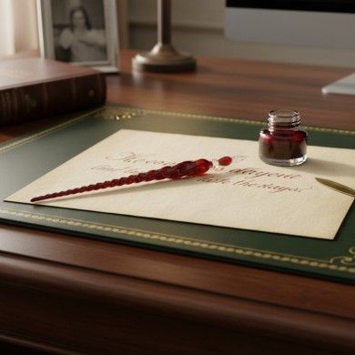 DANTE | Red Glass Decorative Pen | Murano Store