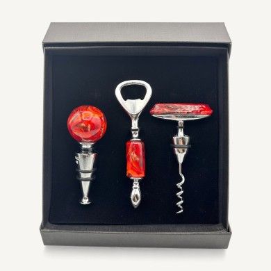 TRIO, Murano glass bottle accessory set | Gift idea