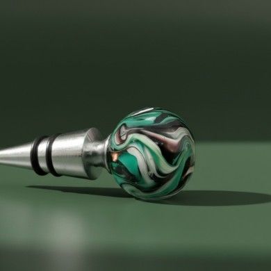 TRIO, conjunto de acessórios para garrafas em vidro Murano | Ideia para prenda