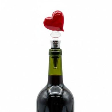 CORAZÓN | Tapón botella Rojo | Murano-Store