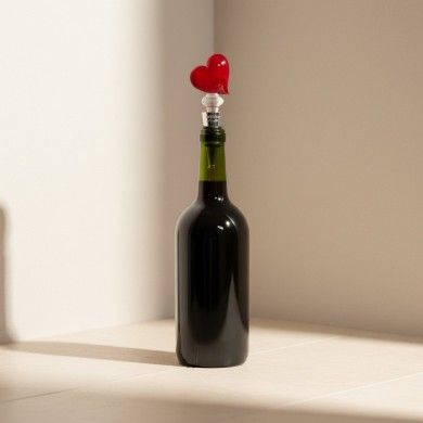 CUORE | Tappo chiudi Bottiglia Rosso | Murano-Store