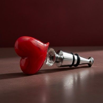 HEART | Flaschenverschluss Rot | Murano-Store
