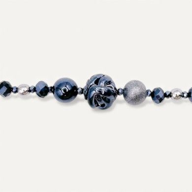 ARDESIA | Bracciale con perle lucide grigie | Murano Store