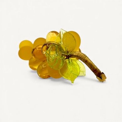VIGNA | Weintraube aus bernsteinfarbenem satiniertem Glas | Murano Store