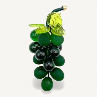 VIGNA | Grappolo d'uva in vetro di Murano verde scuro