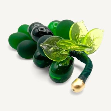 VINE | Bunch of grapes in dark green Murano glass