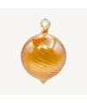 AMBROSIA, pallina di Natale in vetro soffiato ambra | Murano Store