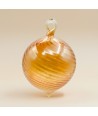 AMBROSIA, pallina di Natale in vetro soffiato ambra | Murano Store
