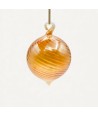 AMBROSIA, boule de Noël en verre soufflé ambre | Murano Store