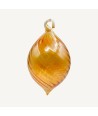 AMBROSIA, pallina di Natale in vetro soffiato ambra | Murano Store