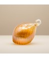 AMBROSIA, pallina di Natale in vetro soffiato ambra | Murano Store
