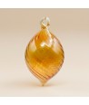 AMBROSIA, boule de Noël en verre soufflé ambre | Murano Store