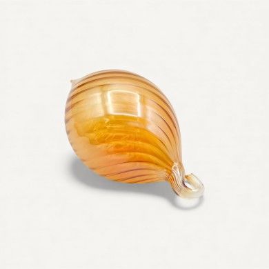AMBROSIA, Weihnachtskugel aus mundgeblasenem Bernsteinglas | Murano Store