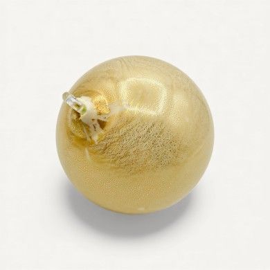DOROTEA, bola de Natal artesanal em marfim e ouro | Loja de Murano
