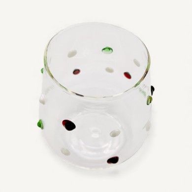 PAULIE, Set 4 Bicchieri in vetro soffiato con pois | Murano Store