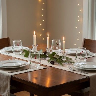 PAULIE, Set of 4 blown glass glasses with polka dots | Murano Store