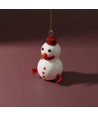 SNOW, Glass Snowman for Christmas Tree | Murano Store